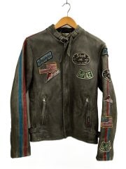 画像：シングルライダースジャケット/S/レザー/GRY/3171044