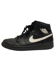 画像：AIR JORDAN 1 MID/エアジョーダンミッド/ブラック/554724-049/28cm/BLK