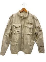 画像：ミリタリージャケット/XL/コットン/CRM/民間品