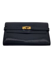 画像：ケリー ウォレット ロング Z刻印/長財布/レザー/BLK/レディース//