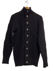 画像：カーディガン(厚手)/S/ウール/BLK/無地