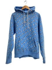 画像：パーカー/L/コットン/BLU/総柄/DR5516-412