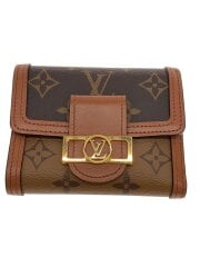 画像：ポルト・フォイユ・ドーフィーヌ・コンパクト_モノグラム・リバース・キャンバス/PVC/BRW/レディース