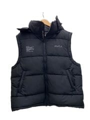 画像：ダウンベスト/S/ポリエステル/BLK/無地/BF042762