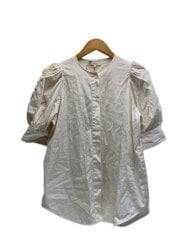 画像：半袖ブラウス/38/コットン/WHT/YR21-25058SM-2