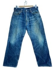 画像：ストレートパンツ/34/コットン/NVY/無地