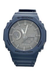 画像：ソーラー腕時計_G-SHOCK/アナログ/ラバー/NVY/NVY//