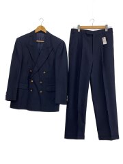 画像：ダブルブレストテーラードジャケット/紺ブレ/金ボタン/38/レーヨン/NVY