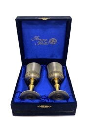 画像：グラス/2点セット/ペアワイングラス/錫製/penangpewter