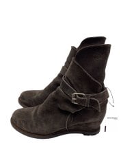 画像：ショートブーツ/36/GRY/スウェード