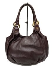 画像：ハンドバッグ/レザー/PUP/無地