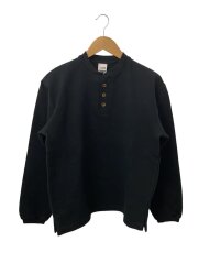 画像：ヘビーウェイト/ヘンリーネック/USA製/スウェット/M/コットン/BLK
