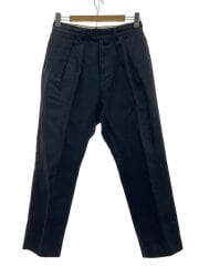 画像：2タック/ボタンフライボトム/44/コットン/BLK