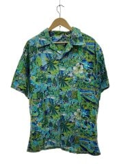 画像：70s/柄合わせ/メタルボタン/アロハシャツ/XL/コットン/GRN