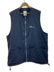 画像：STITCHED ZIP VEST/ナイロンベスト/XXL/ナイロン/BLK