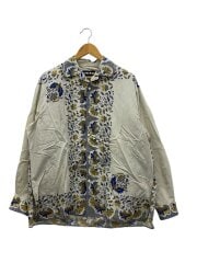 画像：26SS/KEVIN/長袖シャツ/42/コットン/GRY/総柄