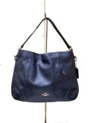 画像：ショルダーバッグ/レザー/NVY/無地/F35809