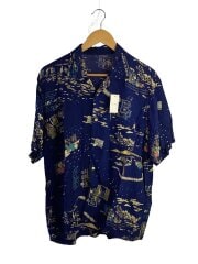 画像：ポータークラシック/アロハシャツ/M/レーヨン/BLU