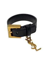 画像：ブレスレット/レザー/BLK/レディース