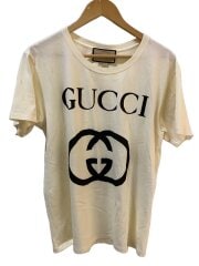 画像：Tシャツ/S/シルク/CRM/プリント/493117