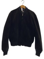画像：レザージャケット・ブルゾン/MADE iN USA/42/スウェード/BLK