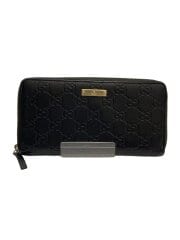 画像：長財布/レザー/BLK/メンズ