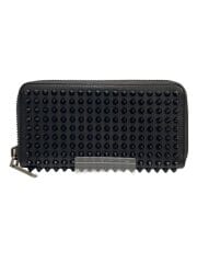 画像：Panettone Spikes Wallet/レザー/BLK/メンズ/角スレ、内側ヨゴレ有