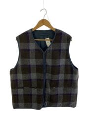 画像：ベスト/L/ナイロン/NVY/チェック