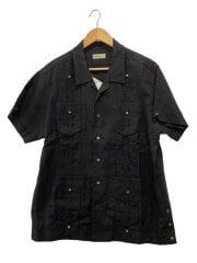 画像：OFF THE CUFF/半袖シャツ/M/リネン/BLK/023-01-020//