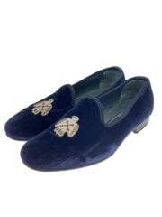 画像：Brycelands x Bowhill & Elliott Velvet Slippers/NVY/ベロア//
