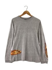 画像：長袖Tシャツ/M/コットン/GRY//