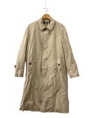 画像：ラグランスリーブ/コート/48/コットン/BEG/第一ボタン下にシミ/袖口変色