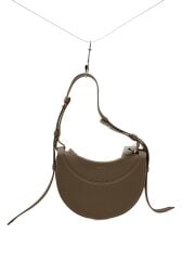 画像：ハーフムーンショルダーバッグ/--/BEG/無地