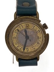 画像：渡辺工房/クォーツ腕時計/アナログ/レザー/GLD/BLU
