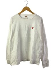 画像：長袖Tシャツ/L/コットン/WHT/HM27CS015
