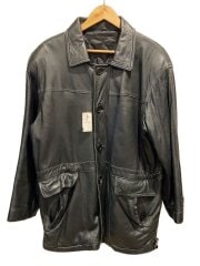 画像：レザーカーコート/SIZE:XL/レザー/BLK/無地