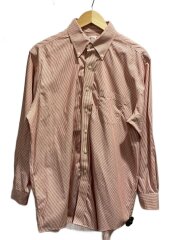 画像：B.D長袖シャツ/SIZE:16/コットン/RED/ストライプ
