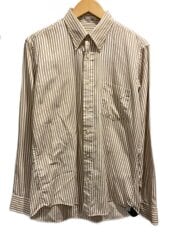 画像：Vintage/ENRO/長袖シャツ/SIZE:15.5/コットン/BEG/ストライプ