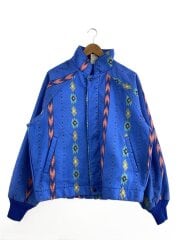 画像：Vintage/80s～Walls/ネイティブ柄スイングトップジャケット/SIZE:M/ウール/BLU