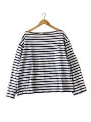 画像：長袖Tシャツ/2/コットン/BLU/ボーダー//