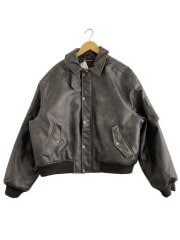 画像：レザージャケット・ブルゾン/XL/フェイクレザー/BLK/8281/435/700//