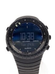 画像：クォーツ腕時計/デジタル/ラバー/BLK/BLK