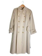 画像：トレンチコート/9/コットン/BEG/無地/FD244-333-40/シングルステッチ/ライナー付き