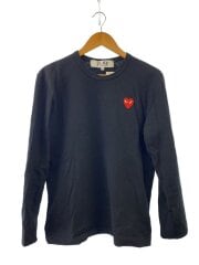 画像：長袖Tシャツ/M/コットン/BLK/無地/AX-T118