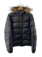 画像：ダウンジャケット/40/フェイクレザー/BLK/無地