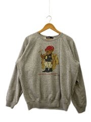 画像：スウェット/L/コットン/GRY/プリント/ポロベア