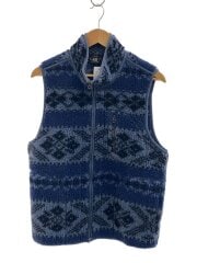 画像：フリースベスト/M/ポリエステル/BLU/総柄/0200011581