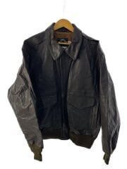 画像：レザージャケット・ブルゾン/XXL/山羊革/BRW/無地/201-01-8101M