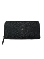 画像：smart people/長財布/レザー/BLK/メンズ