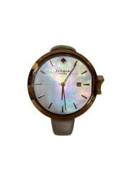 画像：クォーツ腕時計/デジタル/レザー/WHT/PNK/KSW-1325